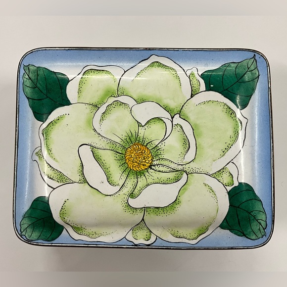unbranded Other - Magnolia 🌿 Asian Cloisonné Beautiful Enamel Trinket Box